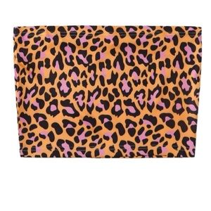 Y2K Leopard print bandeau top